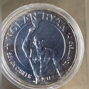 NOLAN RYAN Seven Career NO-Hitters 1993 UNC Liberia Commemorative Coin $1